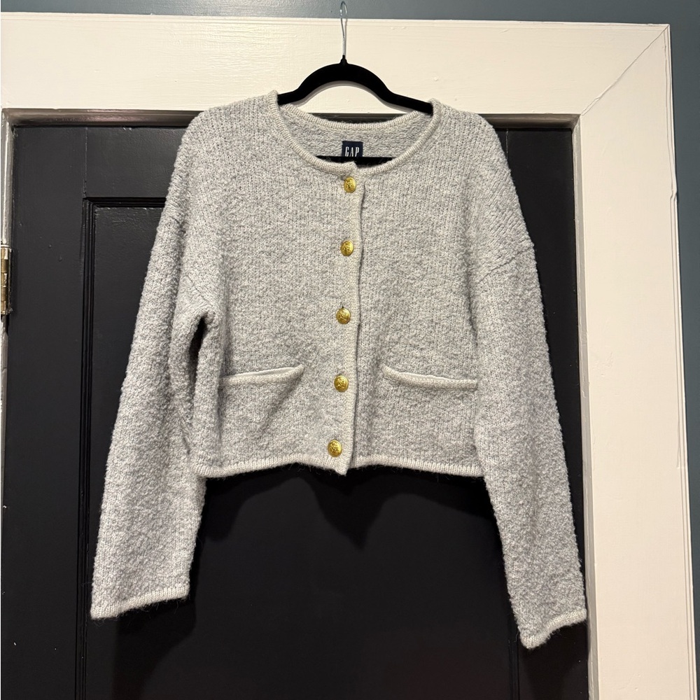 Women’s GAP Grey Boucle Wool Blend Sweater